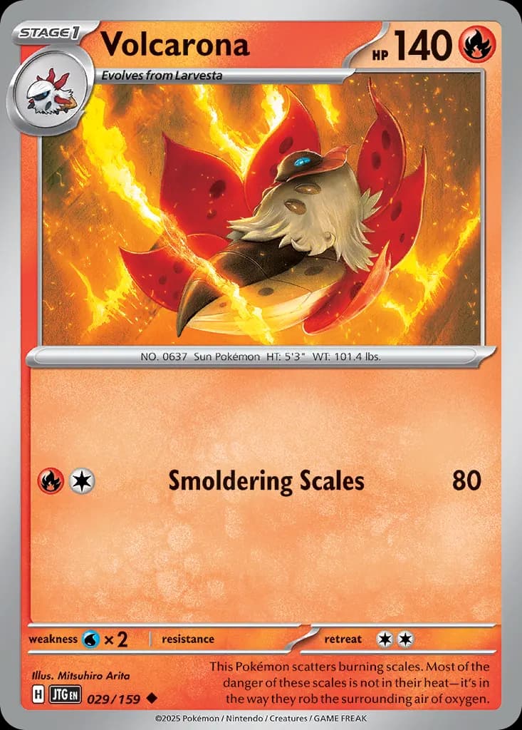 Volcarona — Journey Together 29 Pokémon card