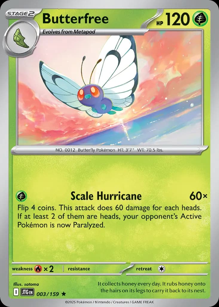Butterfree — Journey Together 3 Pokémon card