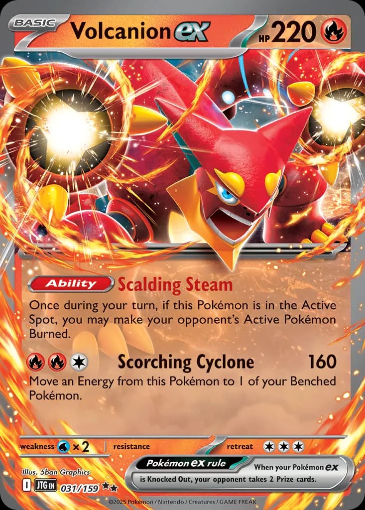 Volcanion ex — Journey Together 31 Pokémon card
