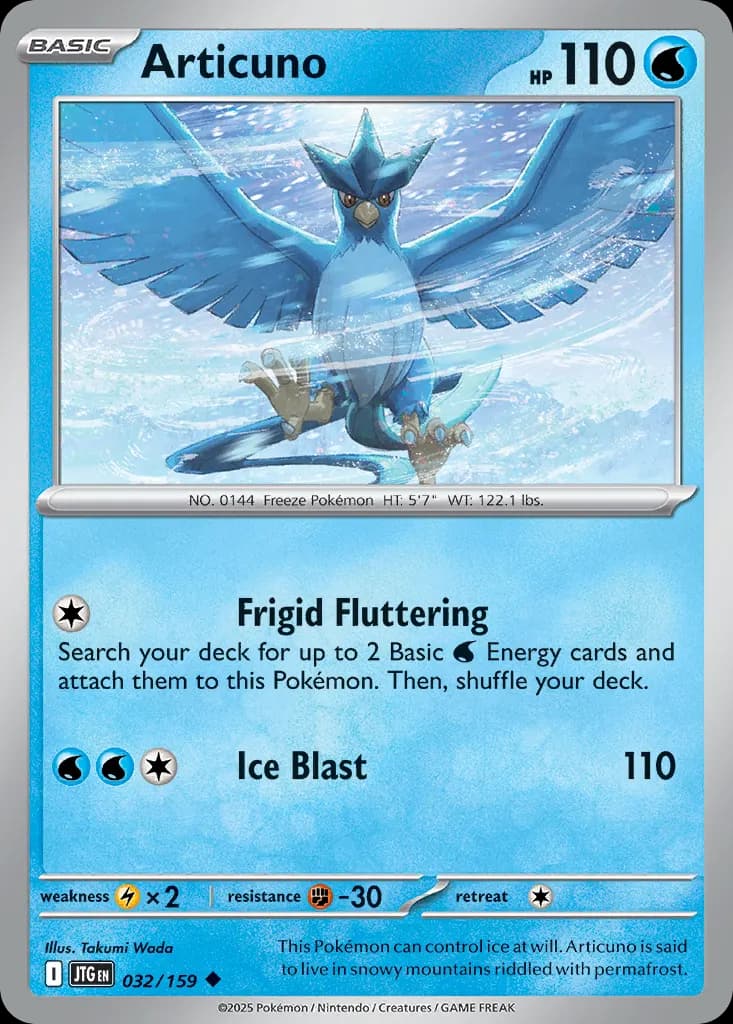 Articuno — Journey Together 32 Pokémon card