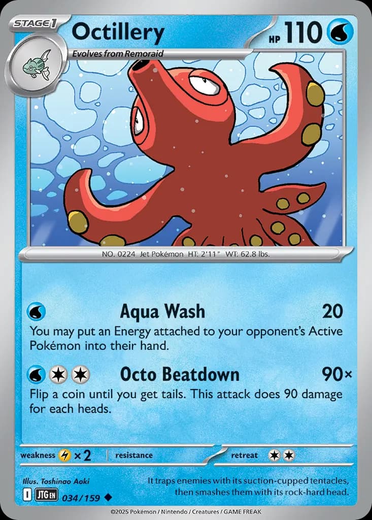 Octillery — Journey Together 34 Pokémon card