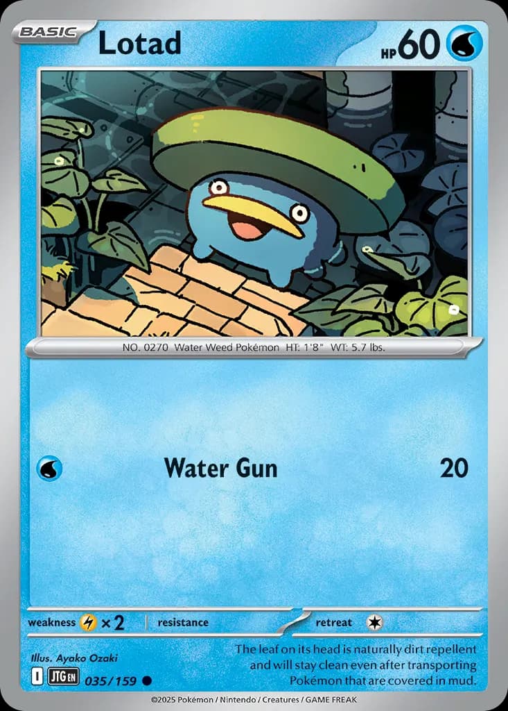 Lotad — Journey Together 35 Pokémon card