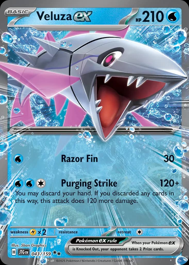 Veluza ex — Journey Together 43 Pokémon card
