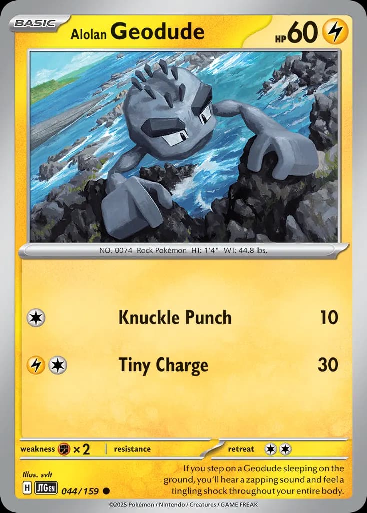 Alolan Geodude — Journey Together 44 Pokémon card