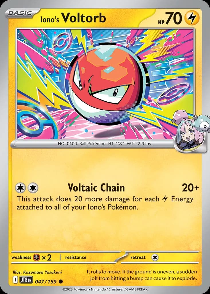 Iono's Voltorb — Journey Together 47 Pokémon card