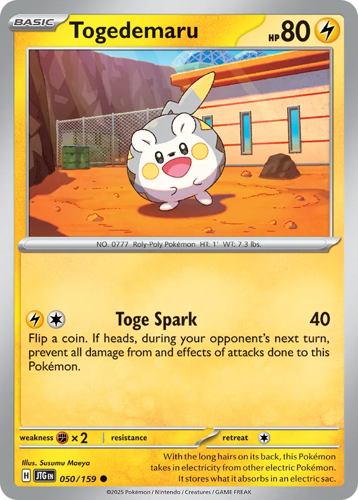 Togedemaru — Journey Together 50 Pokémon card