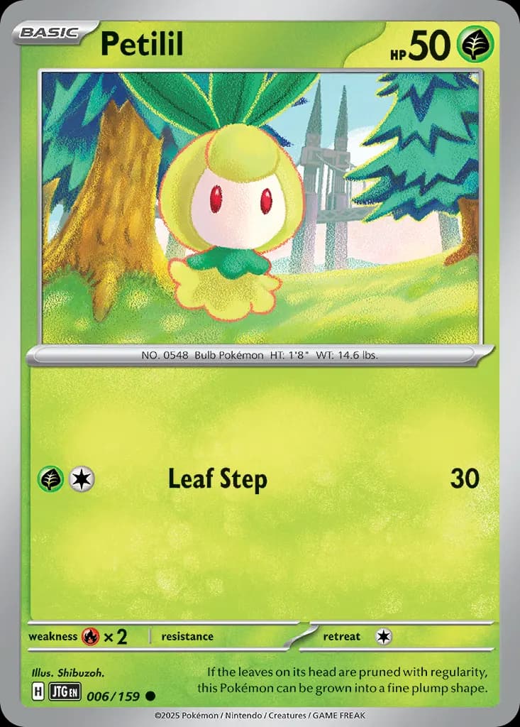 Petilil — Journey Together 6 Pokémon card