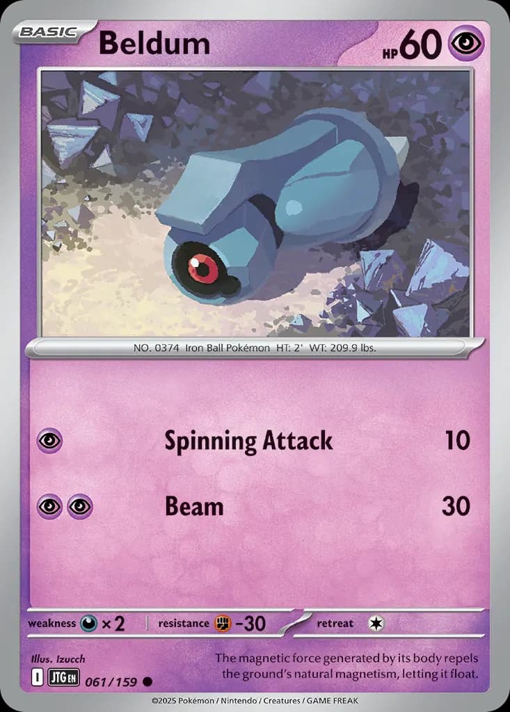 Beldum — Journey Together 61 Pokémon card