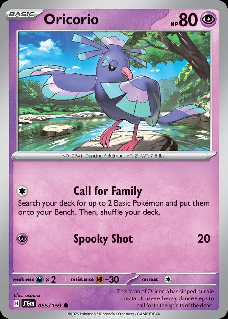 Oricorio — Journey Together 65 Pokémon card
