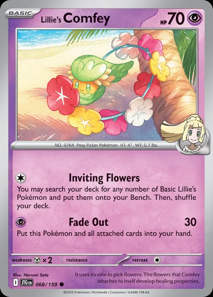 Lillie's Comfey — Journey Together 68 Pokémon card