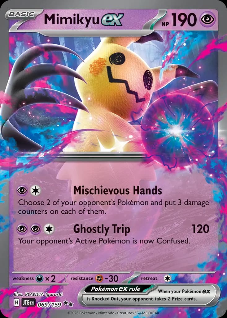 Mimikyu ex — Journey Together 69 Pokémon card