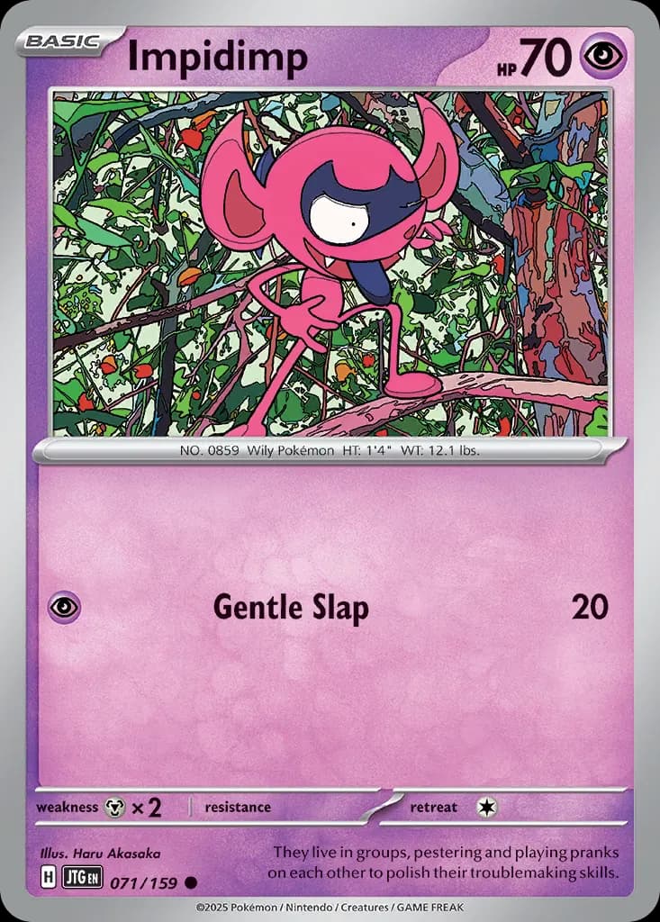 Impidimp — Journey Together 71 Pokémon card