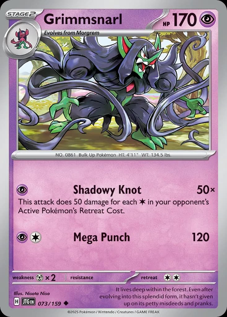 Grimmsnarl — Journey Together 73 Pokémon card