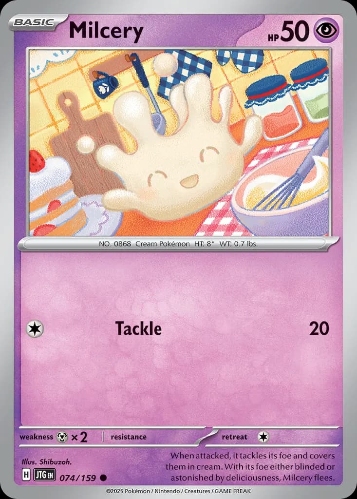 Milcery — Journey Together 74 Pokémon card