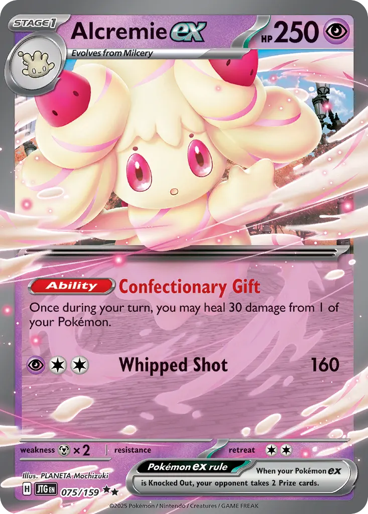 Alcremie ex — Journey Together 75 Pokémon card
