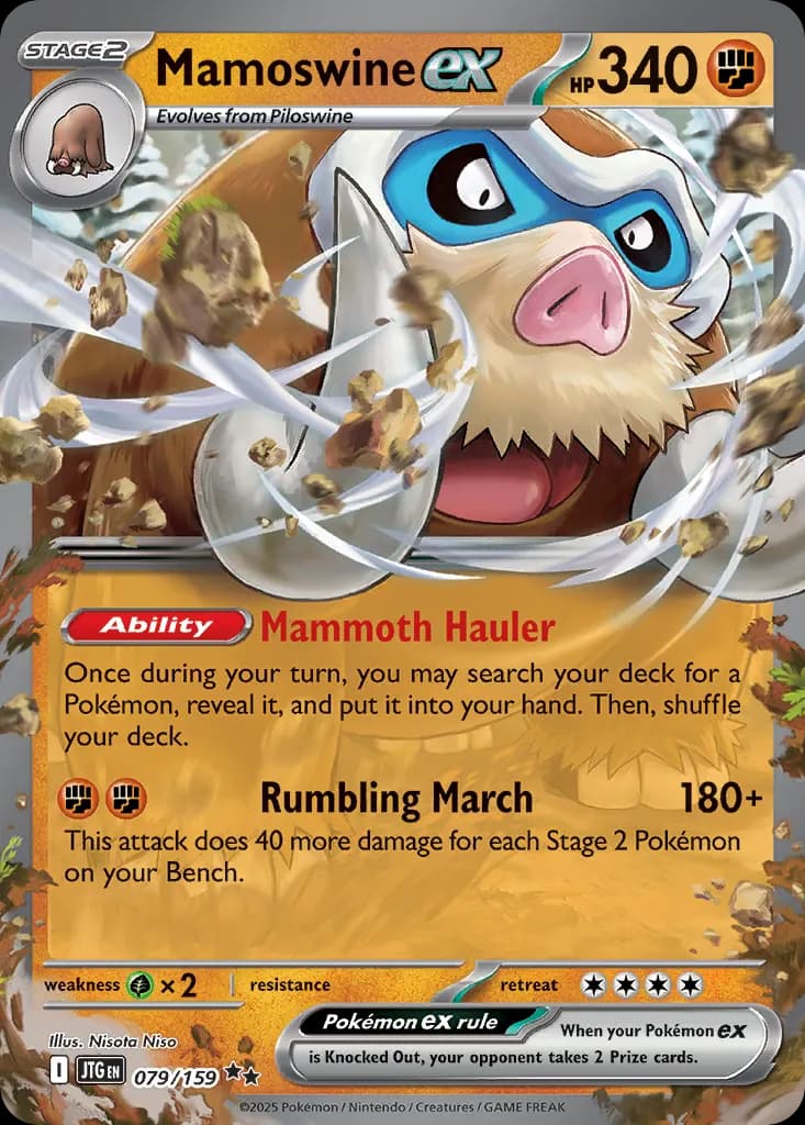 Mamoswine ex — Journey Together 79 Pokémon card