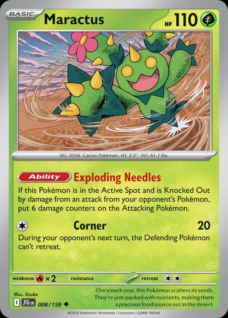 Maractus — Journey Together 8 Pokémon card
