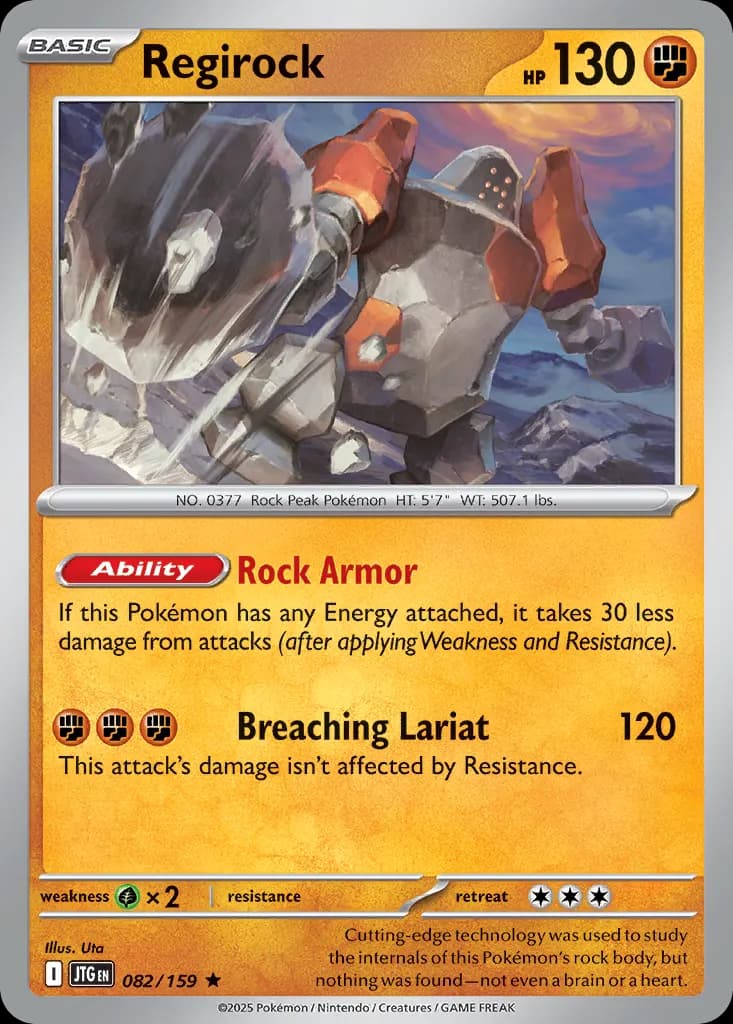 Regirock — Journey Together 82 Pokémon card