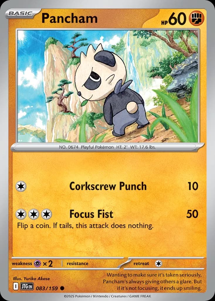 Pancham — Journey Together 83 Pokémon card