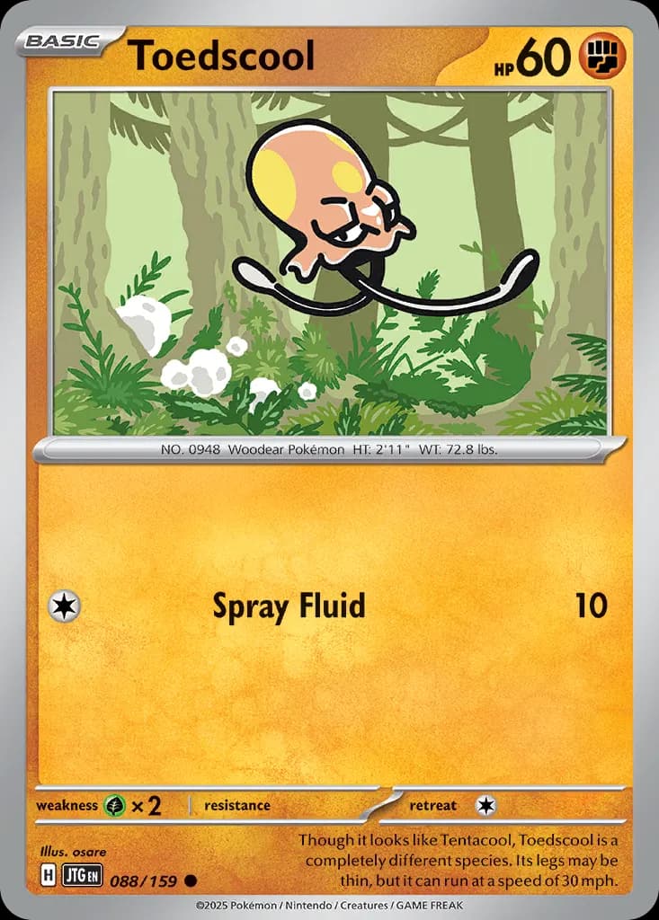 Toedscool — Journey Together 88 Pokémon card
