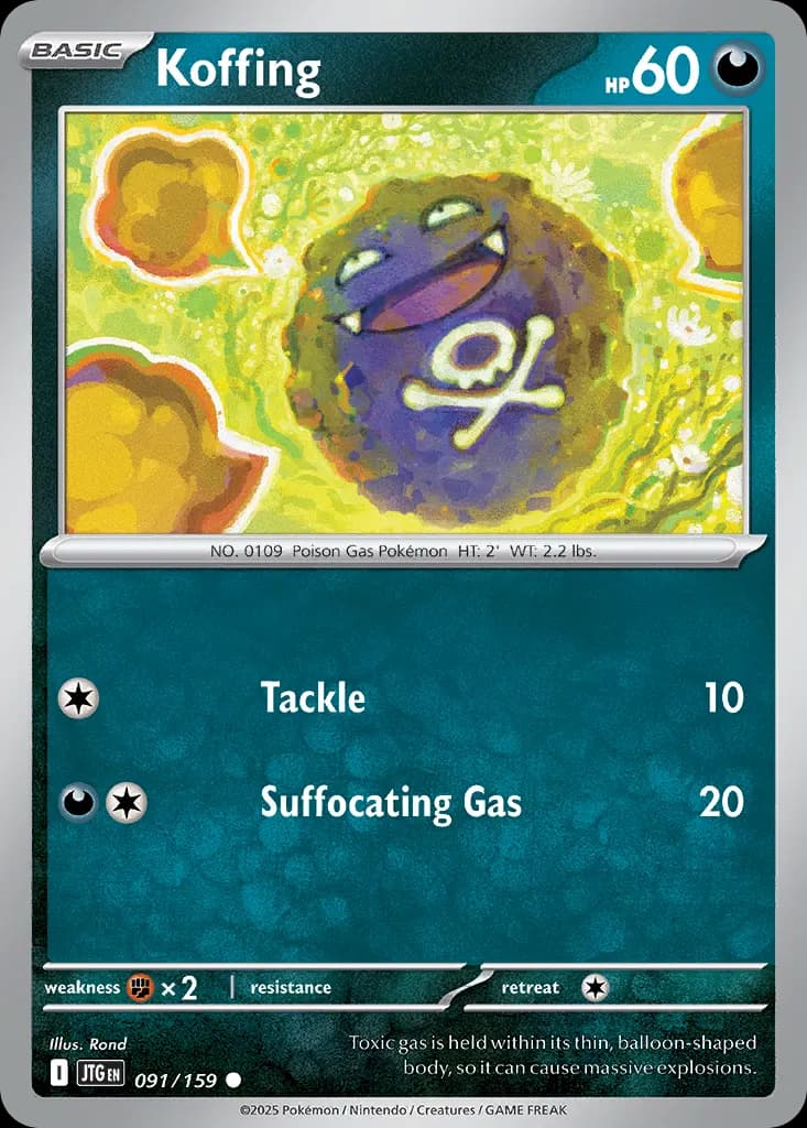 Koffing — Journey Together 91 Pokémon card