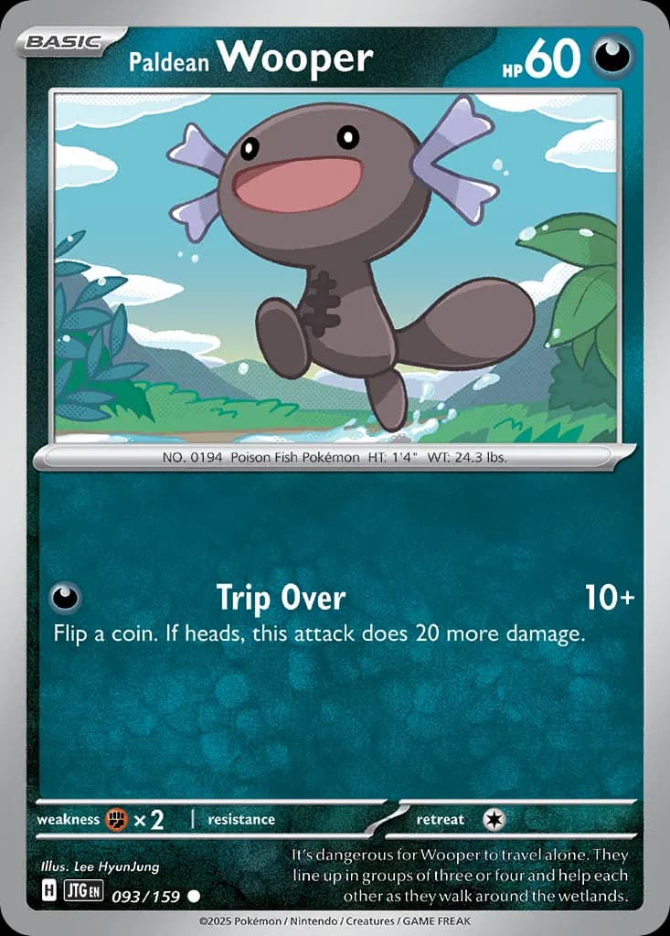 Paldean Wooper — Journey Together 93 Pokémon card