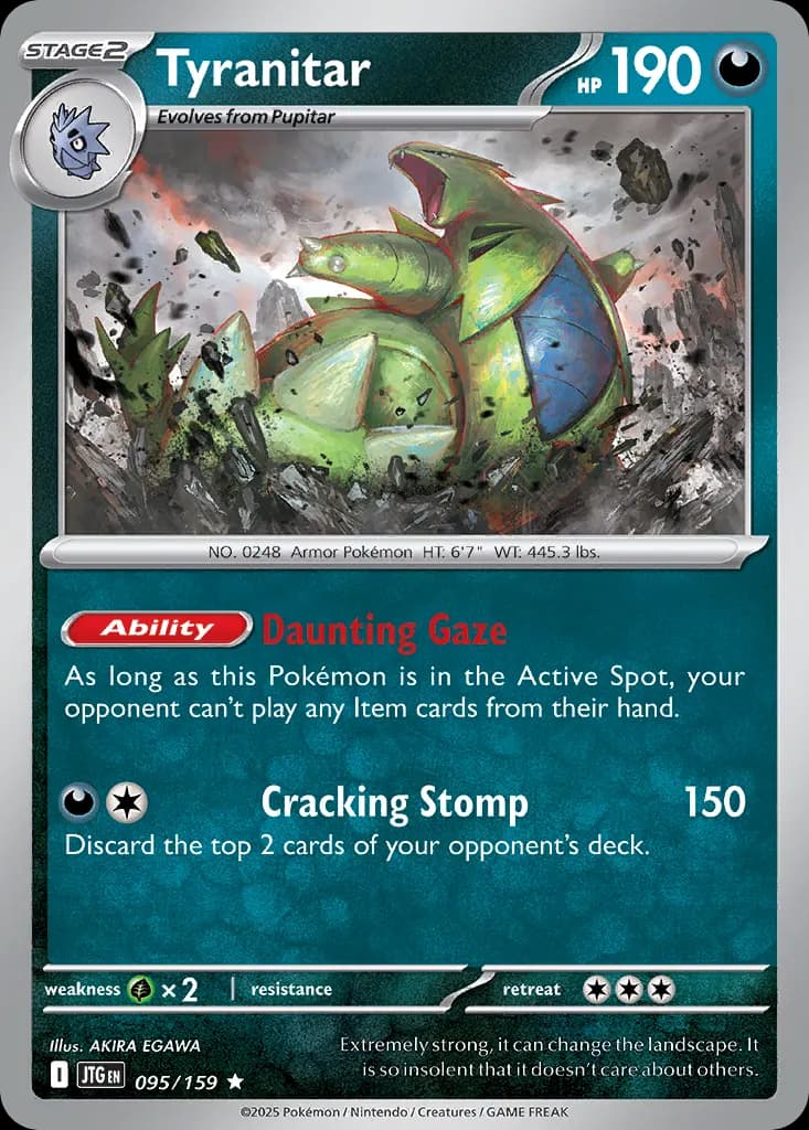 Tyranitar — Journey Together 95 Pokémon card