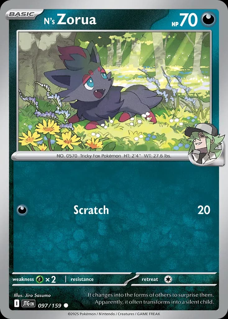 N's Zorua — Journey Together 97 Pokémon card