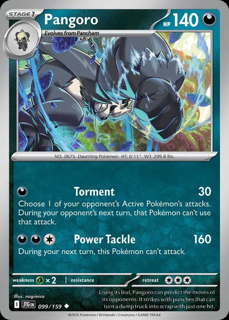 Pangoro — Journey Together 99 Pokémon card