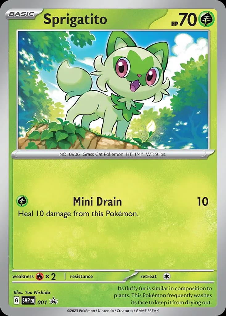 Sprigatito — Scarlet & Violet Black Star Promos 1 Pokémon card
