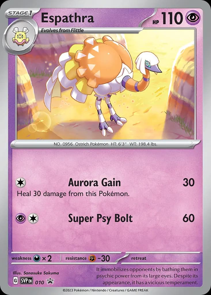Espathra — Scarlet & Violet Black Star Promos 10 Pokémon card