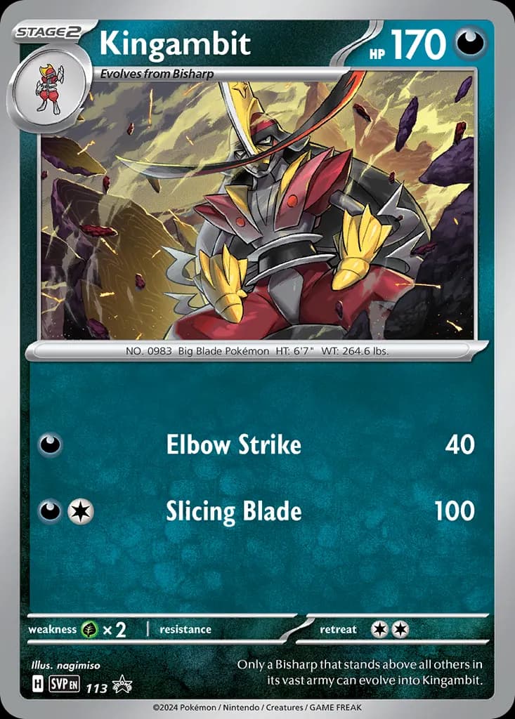 Kingambit — Scarlet & Violet Black Star Promos 113 Pokémon card