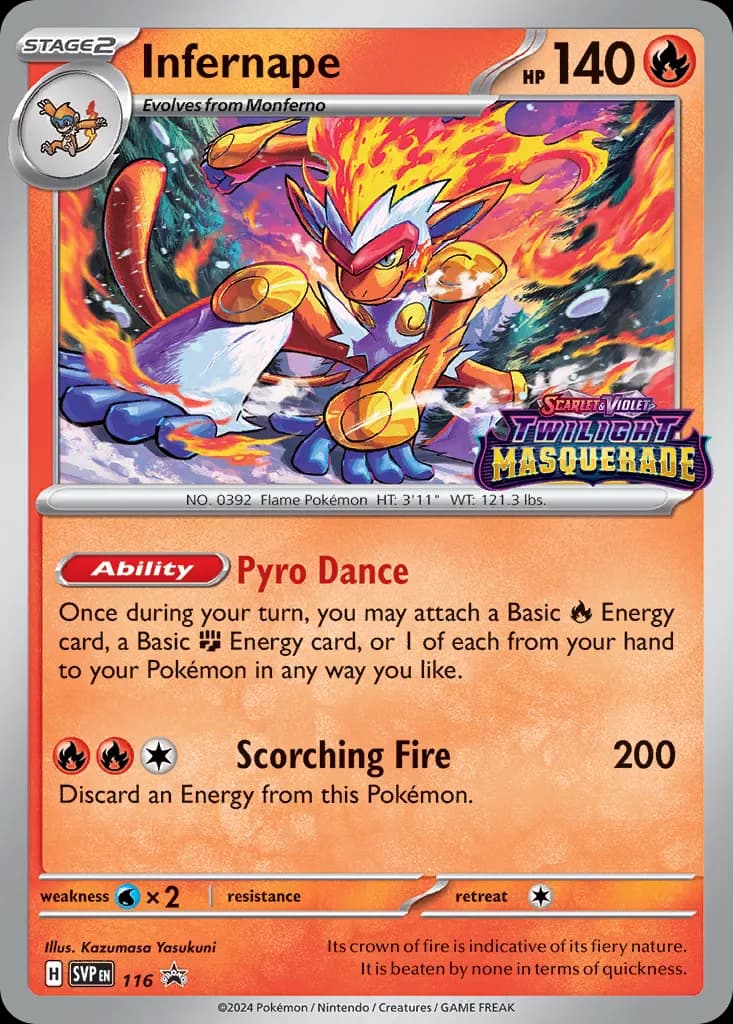 Infernape — Scarlet & Violet Black Star Promos 116 Pokémon card