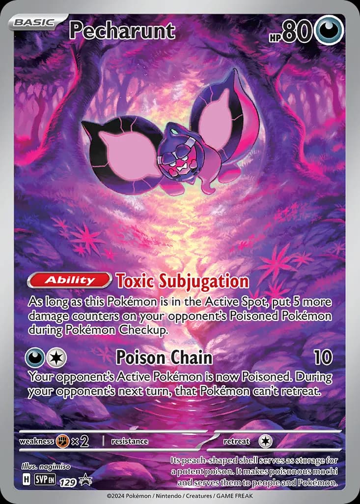 Pecharunt — Scarlet & Violet Black Star Promos 129 Pokémon card