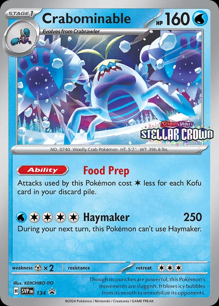 Crabominable — Scarlet & Violet Black Star Promos 134 Pokémon card