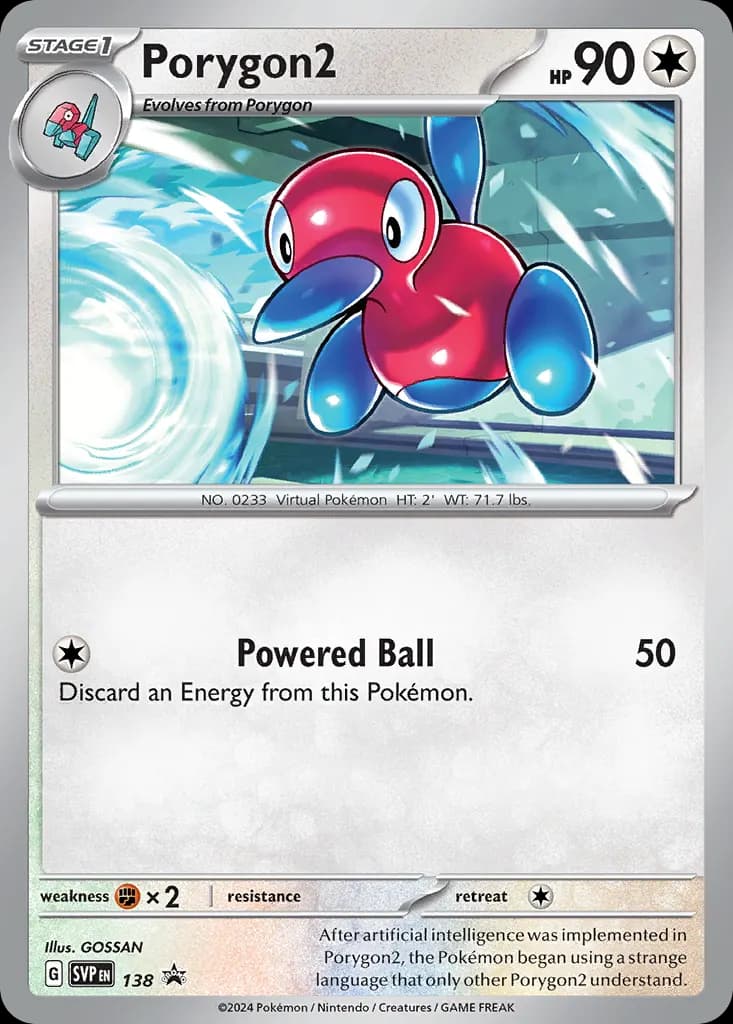 Porygon2 — Scarlet & Violet Black Star Promos 138 Pokémon card