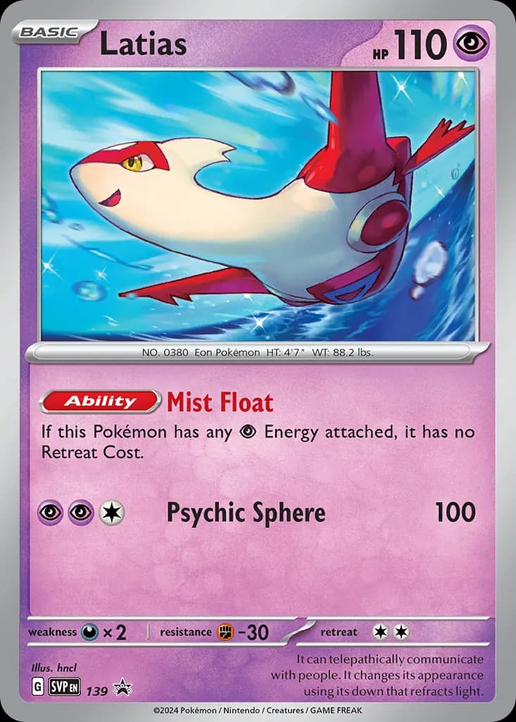 Latias — Scarlet & Violet Black Star Promos 139 Pokémon card