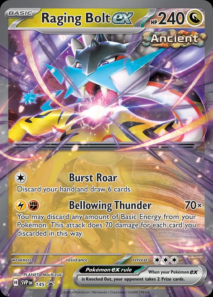 Raging Bolt ex — Scarlet & Violet Black Star Promos 145 Pokémon card