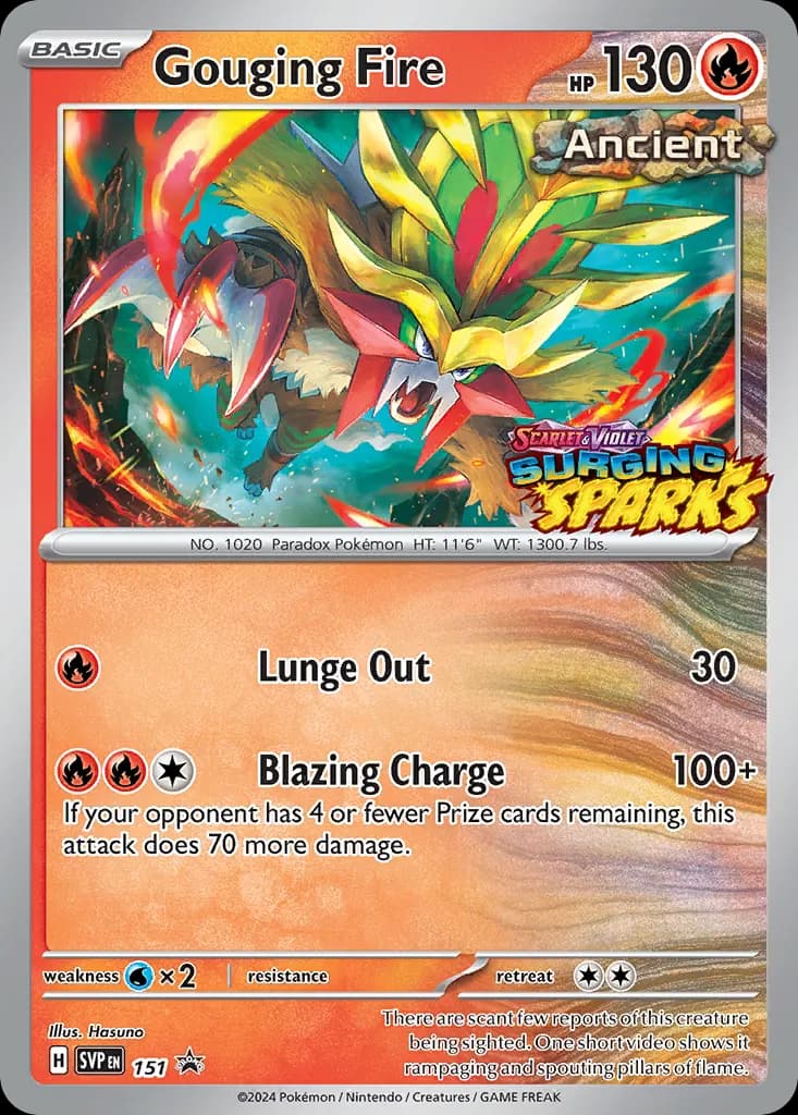 Gouging Fire — Scarlet & Violet Black Star Promos 151 Pokémon card