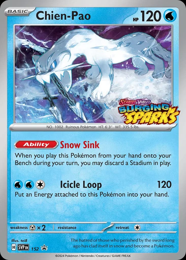 Chien-Pao — Scarlet & Violet Black Star Promos 152 Pokémon card