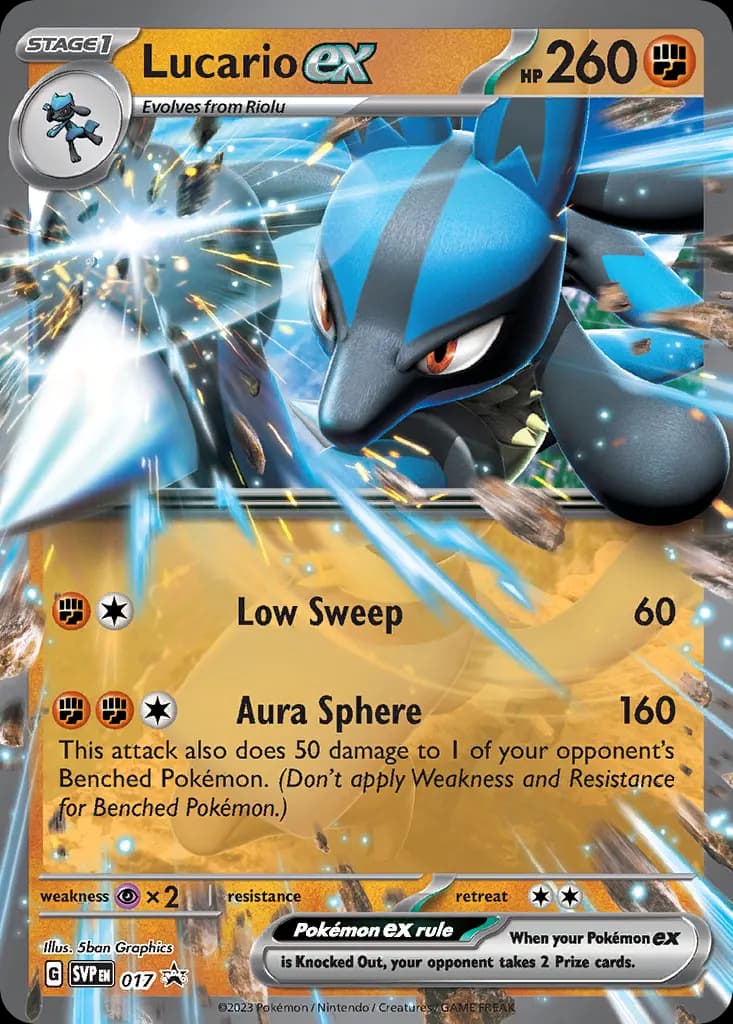 Lucario ex — Scarlet & Violet Black Star Promos 17 Pokémon card