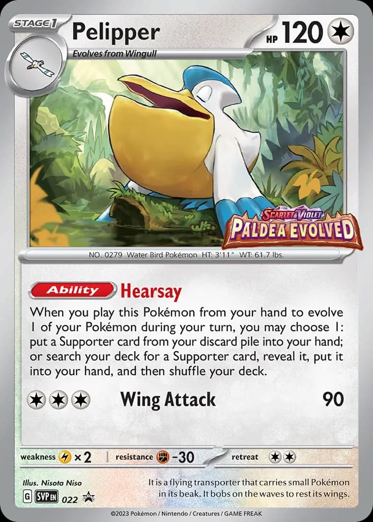 Pelipper — Scarlet & Violet Black Star Promos 22 Pokémon card