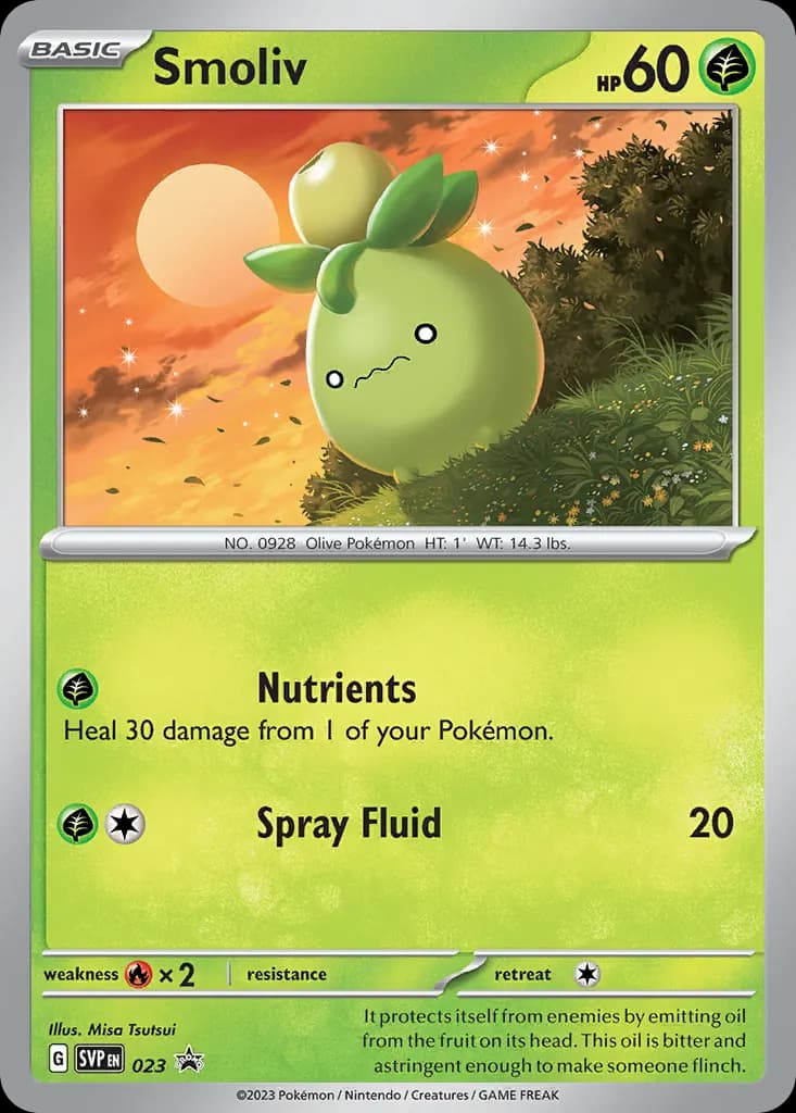 Smoliv — Scarlet & Violet Black Star Promos 23 Pokémon card
