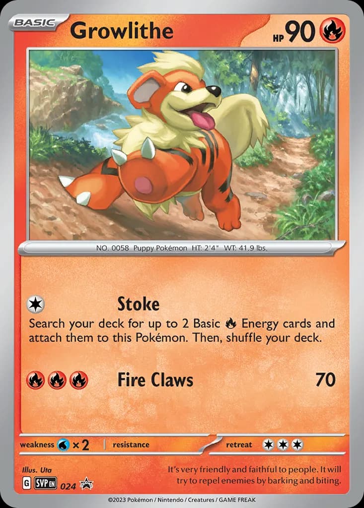 Growlithe — Scarlet & Violet Black Star Promos 24 Pokémon card
