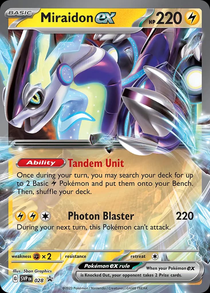 Miraidon ex — Scarlet & Violet Black Star Promos 28 Pokémon card