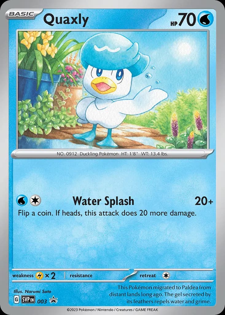 Quaxly — Scarlet & Violet Black Star Promos 3 Pokémon card