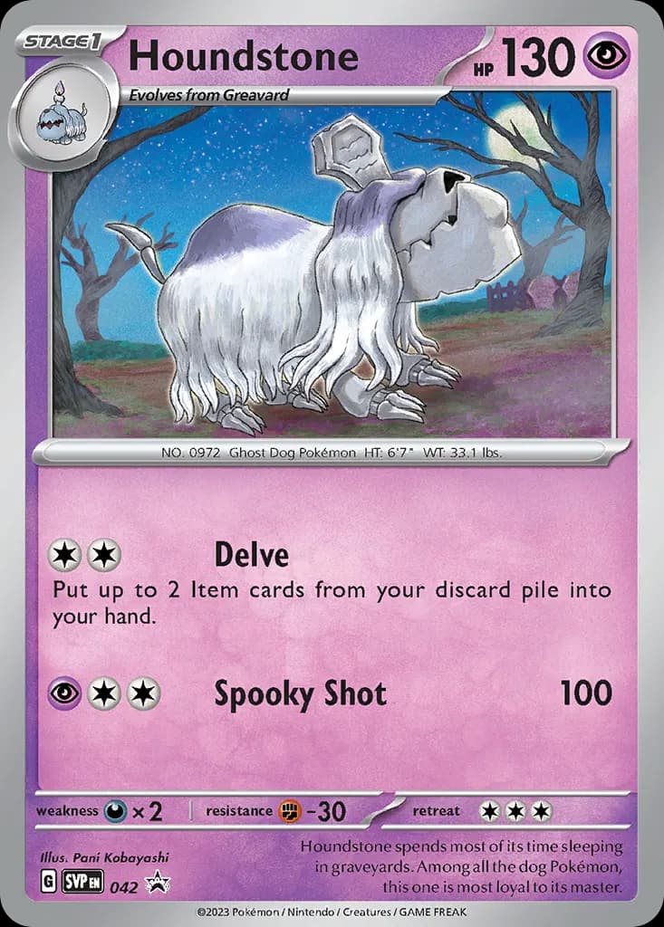 Houndstone — Scarlet & Violet Black Star Promos 42 Pokémon card