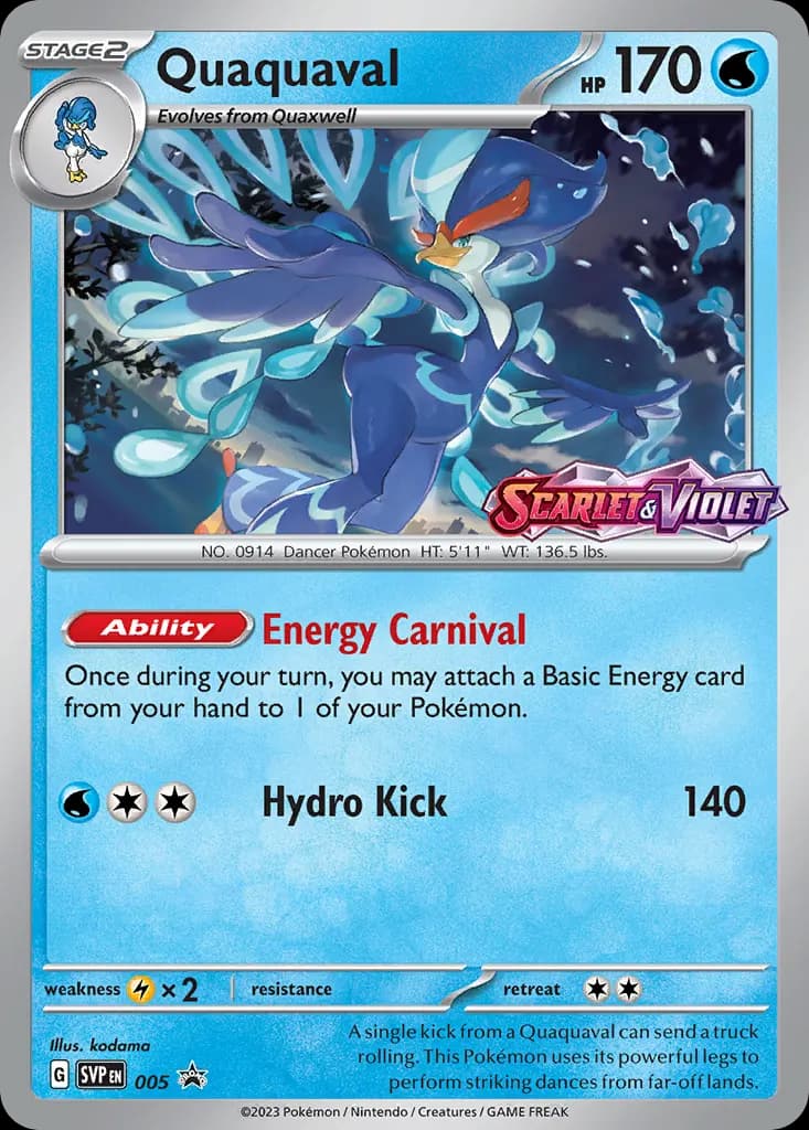 Quaquaval — Scarlet & Violet Black Star Promos 5 Pokémon card