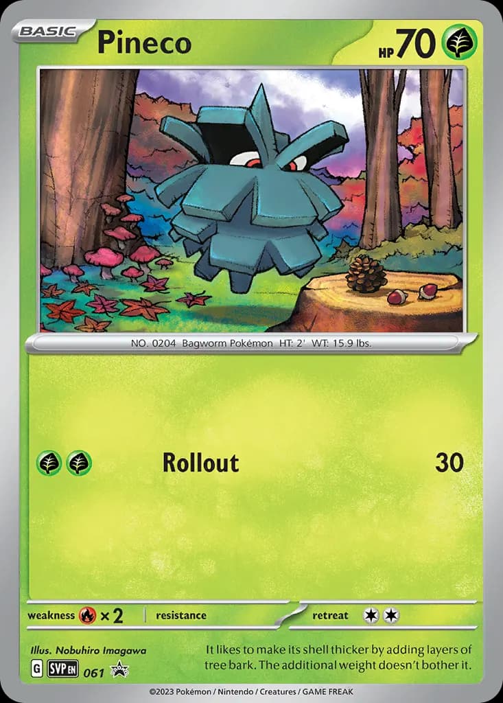 Pineco — Scarlet & Violet Black Star Promos 61 Pokémon card