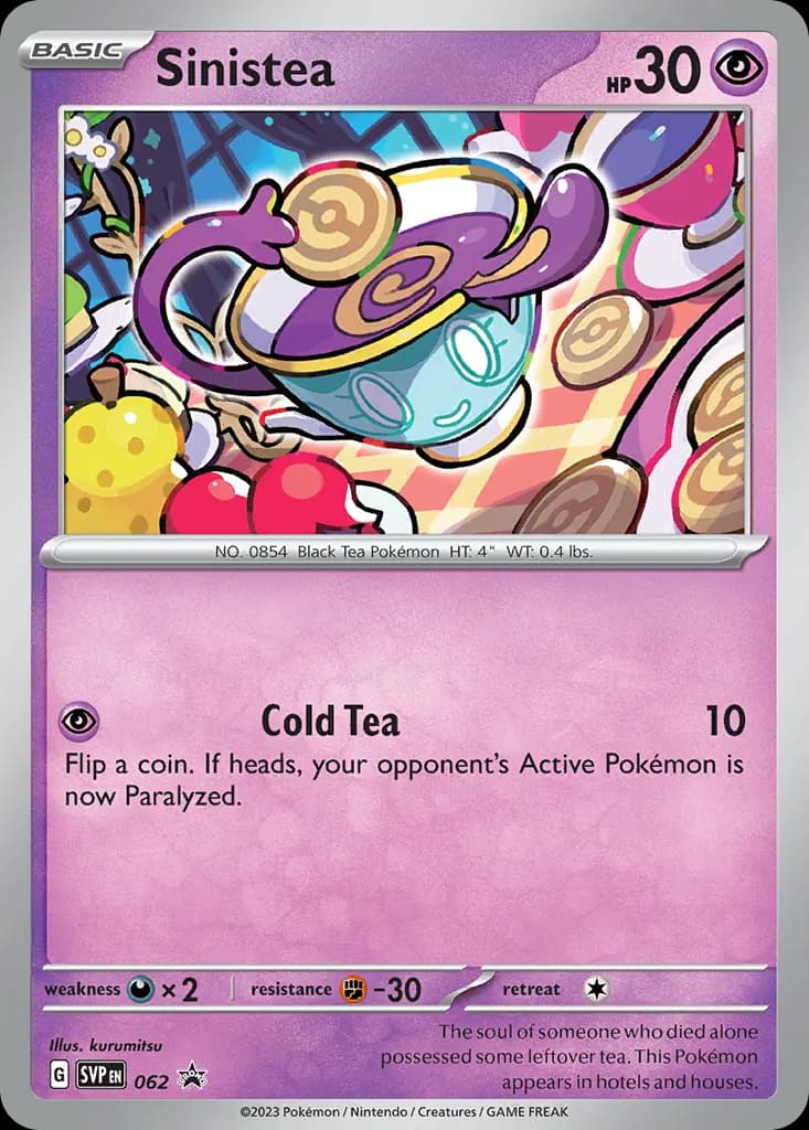 Sinistea — Scarlet & Violet Black Star Promos 62 Pokémon card